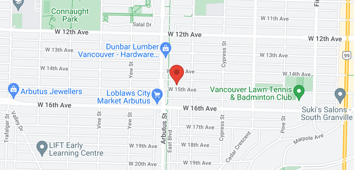 map of 2047 W 15TH AVENUE